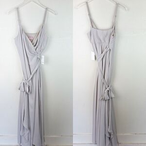 Show Me Your Mumu Nude Wrap Maxi Bridesmaid Dress NWT Medium
